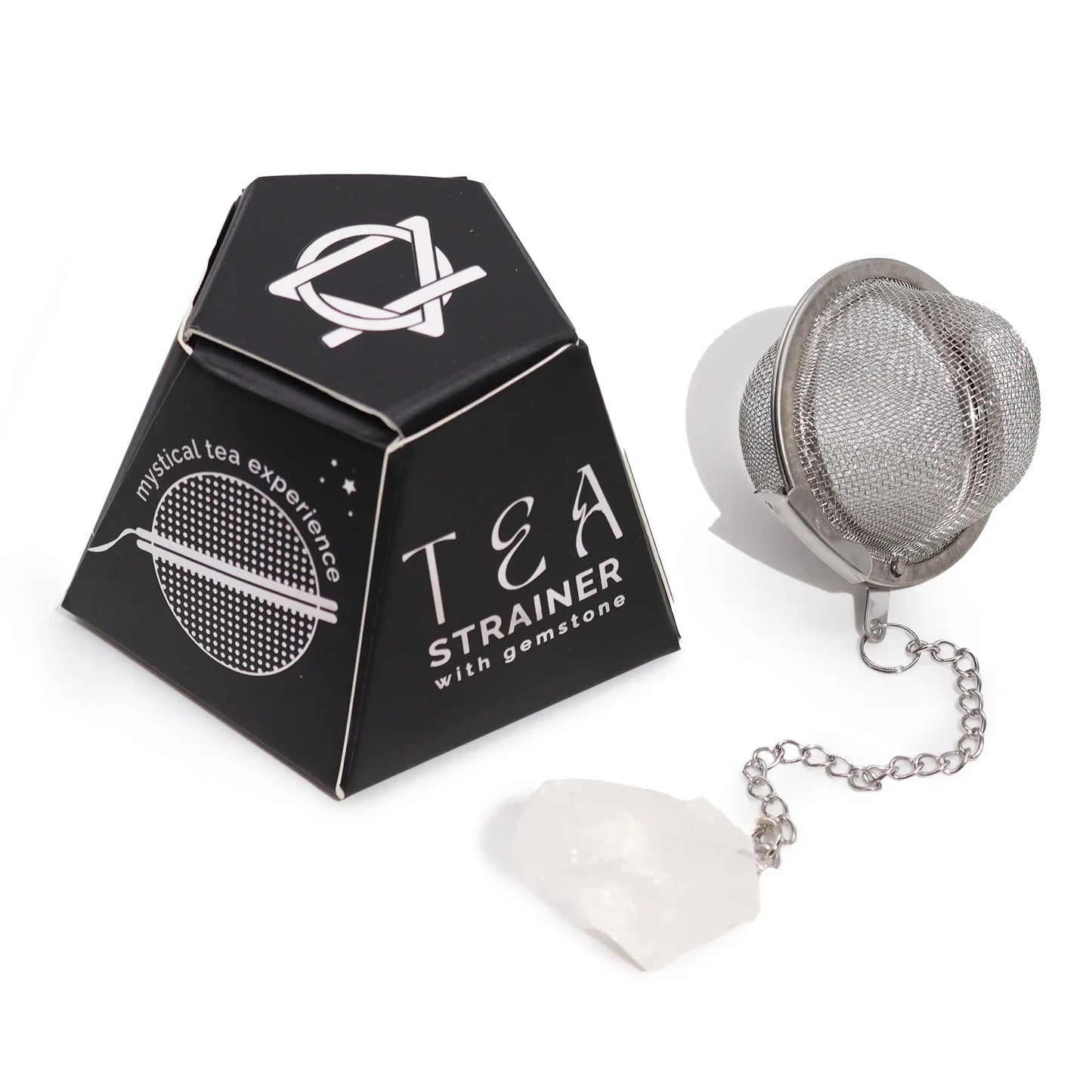 Raw Gemstone Crystal Tea Strainer – Rock Quartz - Underground Allure
