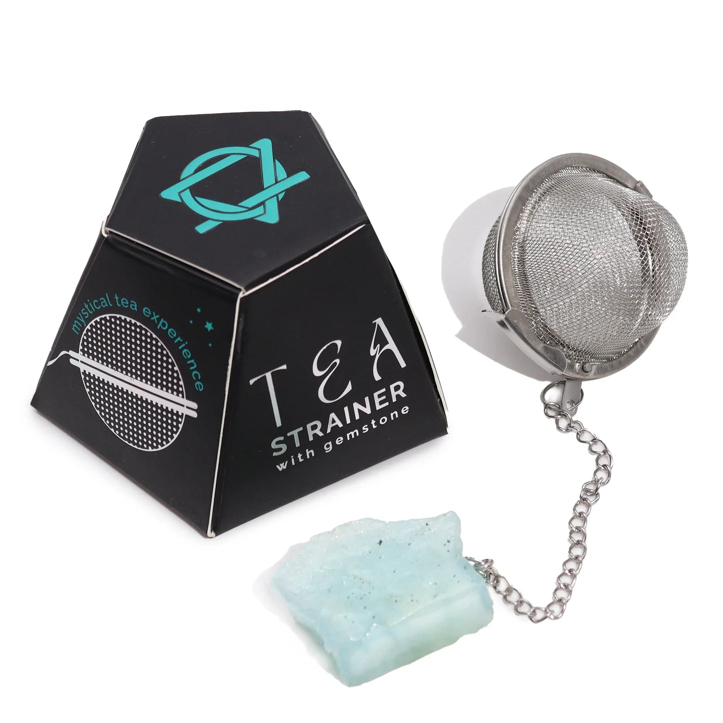 Raw Gemstone Crystal Tea Strainer – Aquamarine - Underground Allure