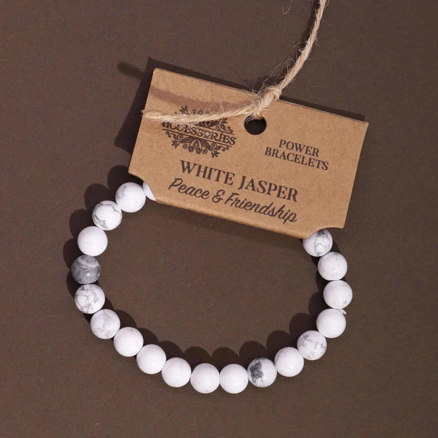 White Jasper Power Bracelet – Calm, Friendship - Underground Allure