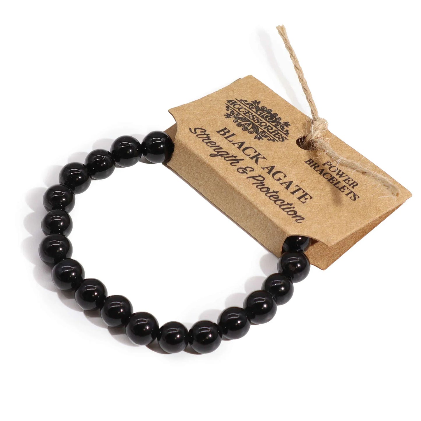 Black Agate Power Bracelet – Protection, Grounding & Inner Strength - Underground Allure