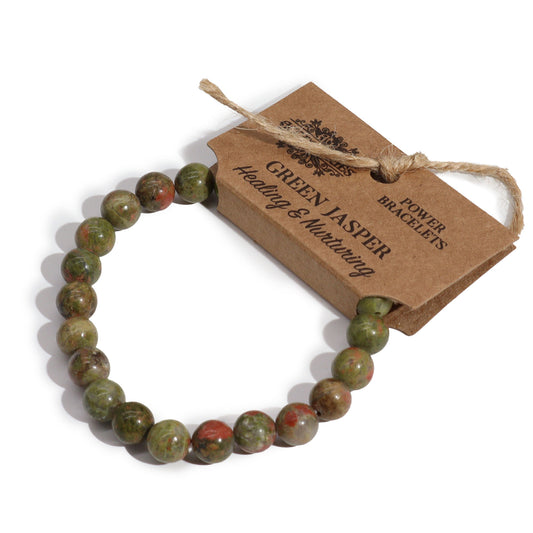 Green Jasper Power Bracelet – Healing, Balance & Gentle Grounding