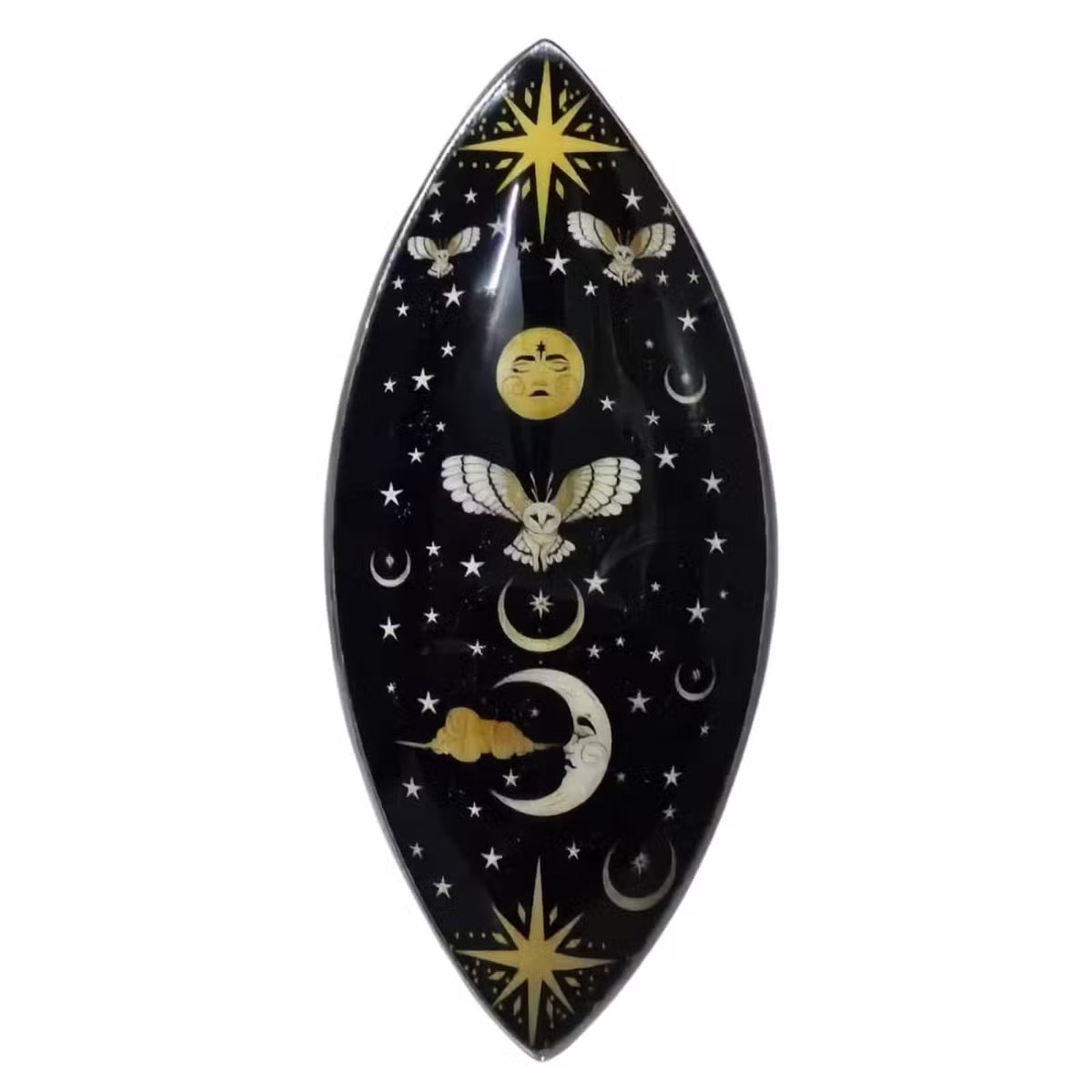 Enchanted Night Owl Enamel Incense Bowl