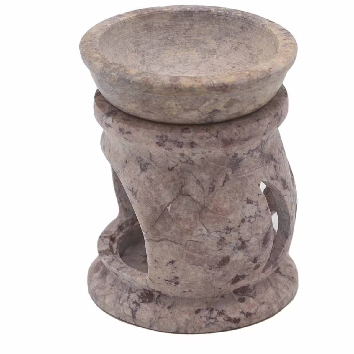 Small Om Soapstone Oil Burner - 8cm