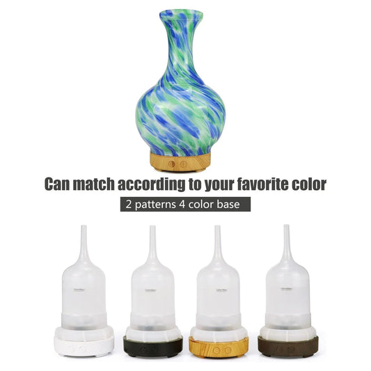 Aroma Atomiser - Glass Vase Blue and Green UK Plug - Underground Allure