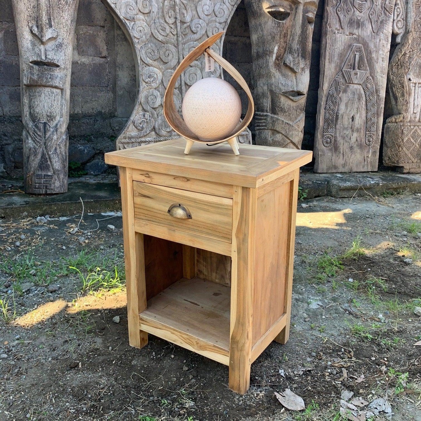 Bedside Table - Classic - Recycled Wood - Underground Allure