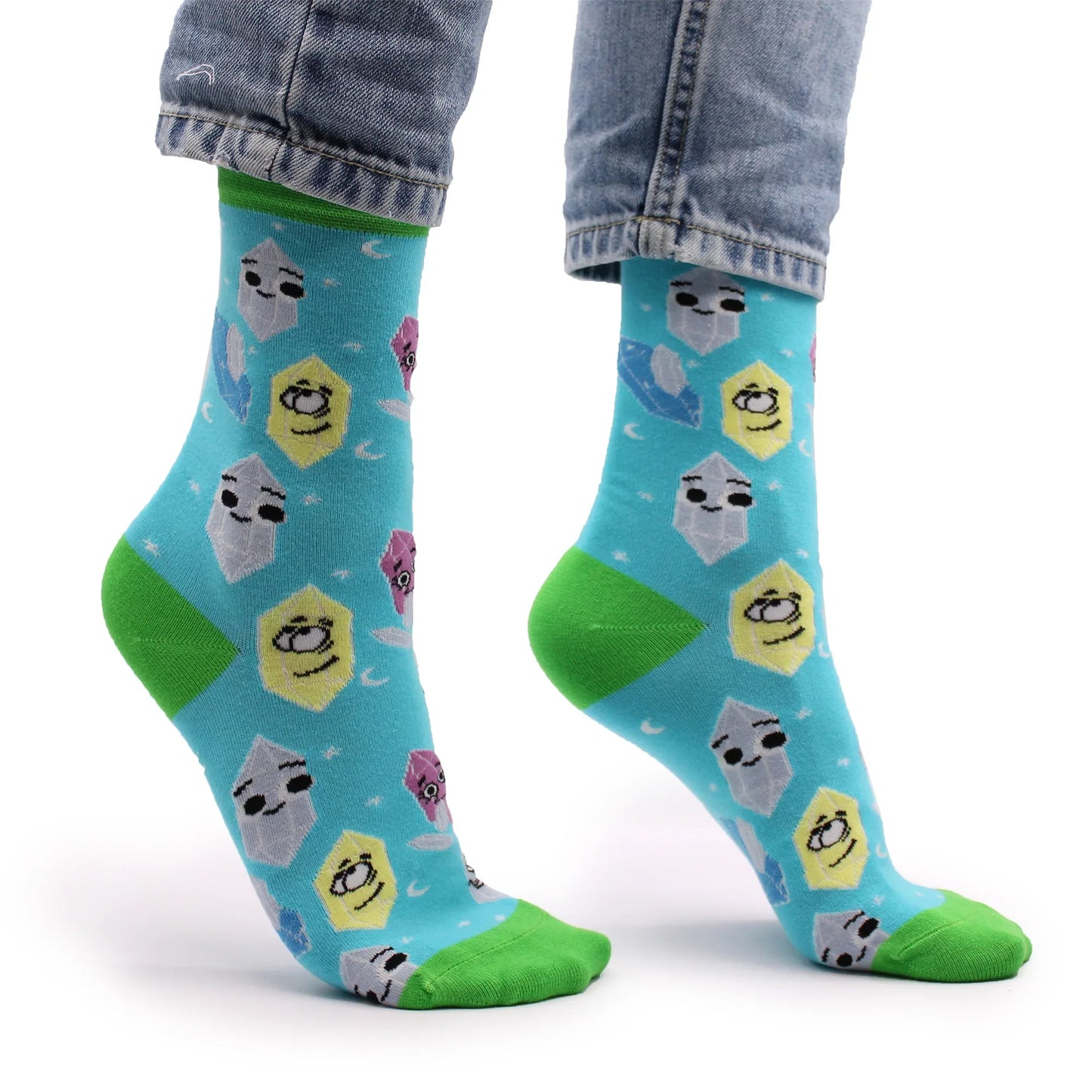 Hop Hare Bamboo Socks - Lucky Gemstones - Underground Allure