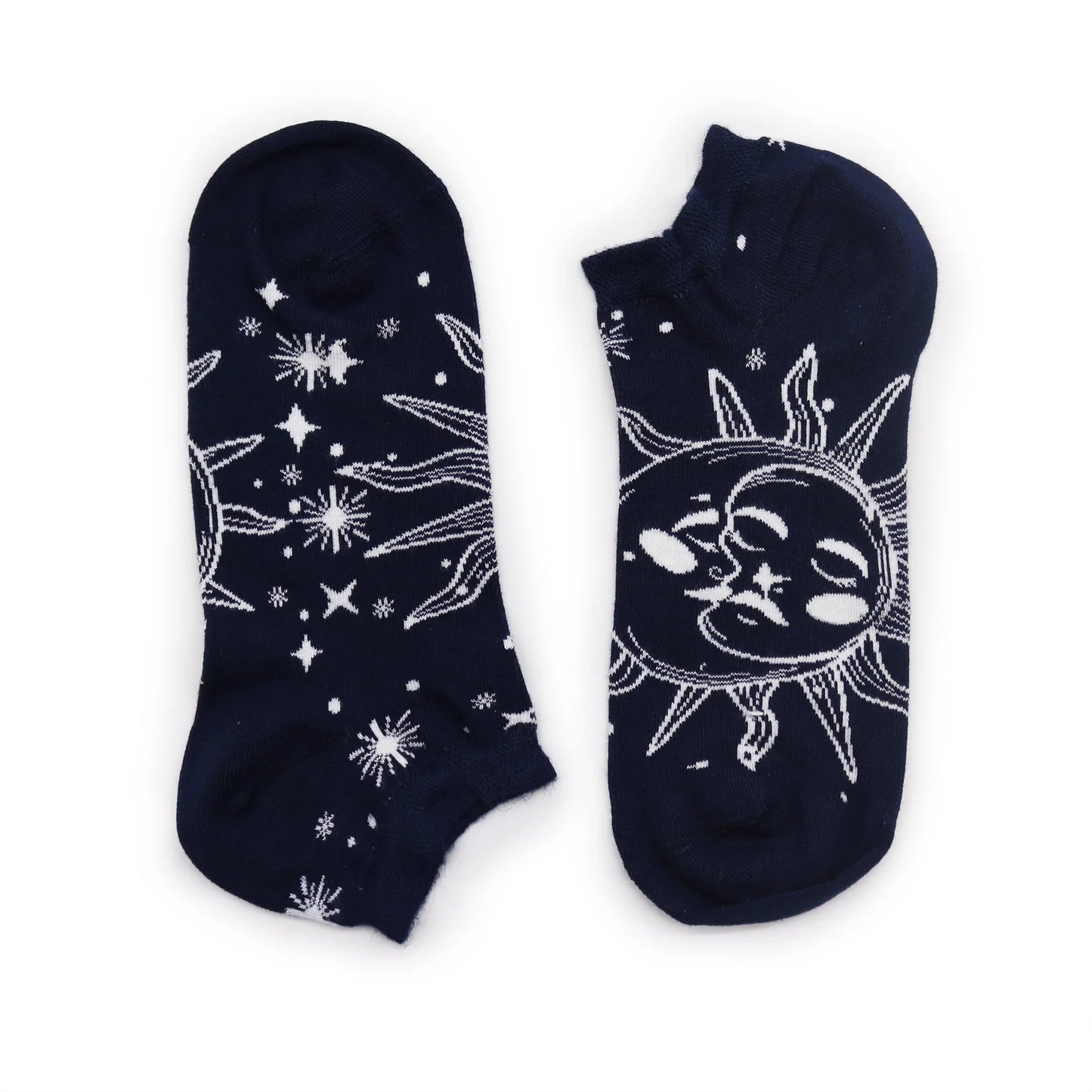 Hop Hare Bamboo Socks Low - Sun and Moon, - Underground Allure