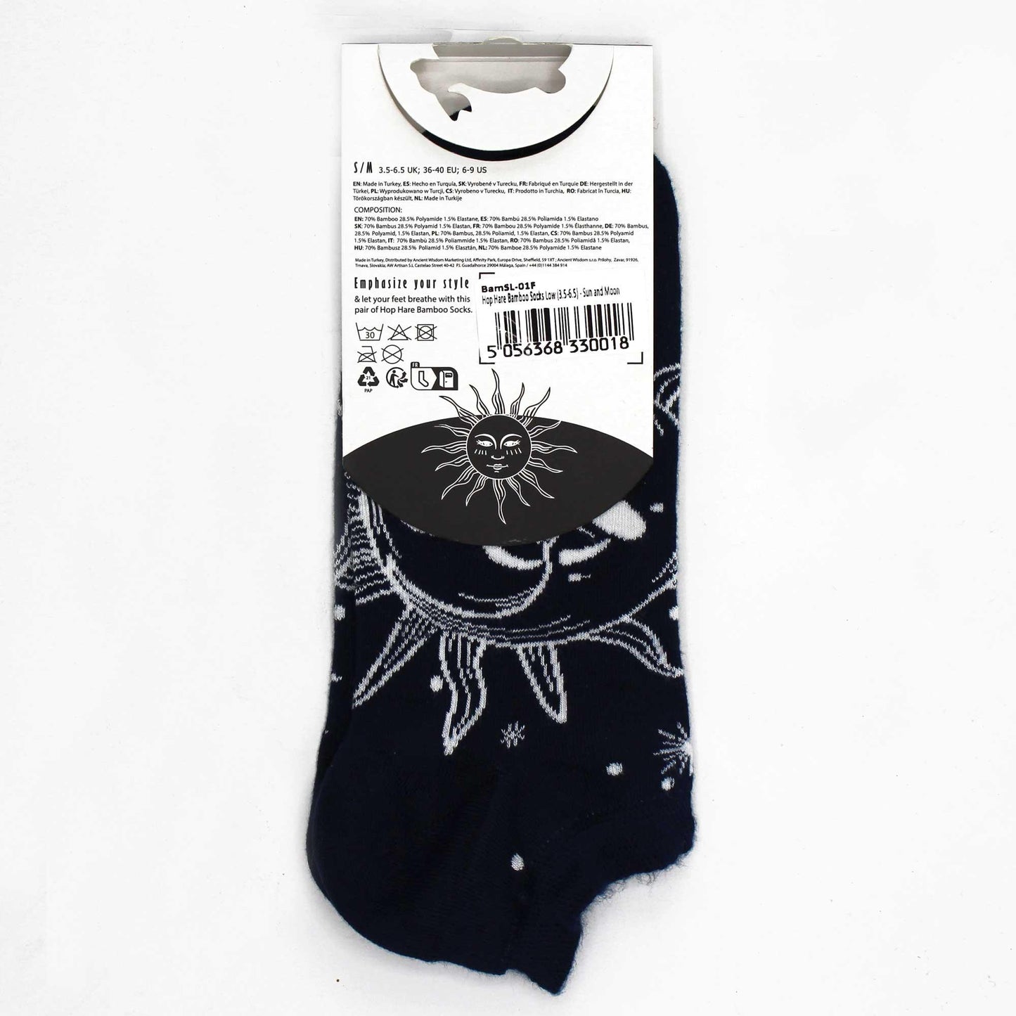Hop Hare Bamboo Socks Low Cut - Sun and Moon - Underground Allure
