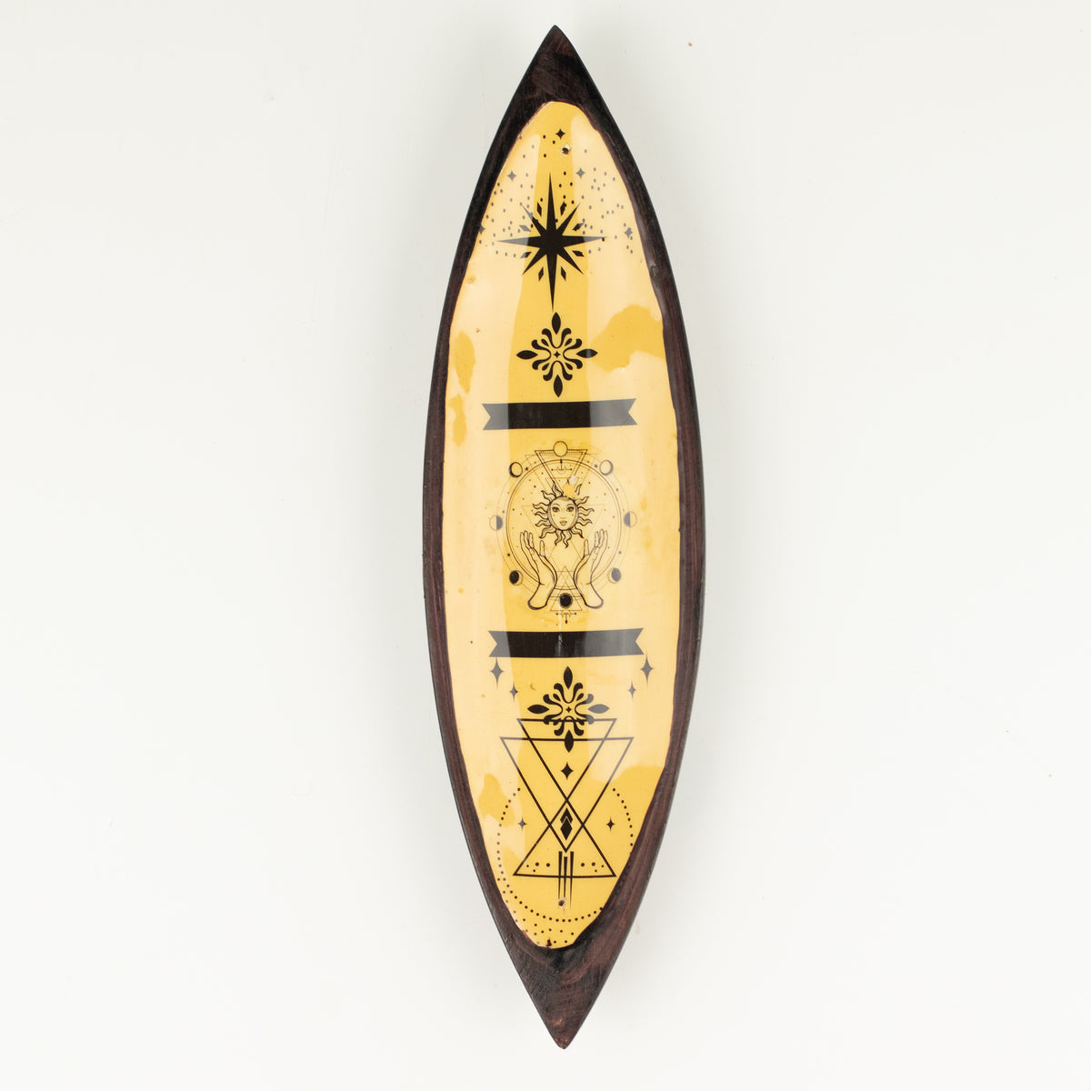 Hand & Sun Mango Wood Incense Bowl - Natural