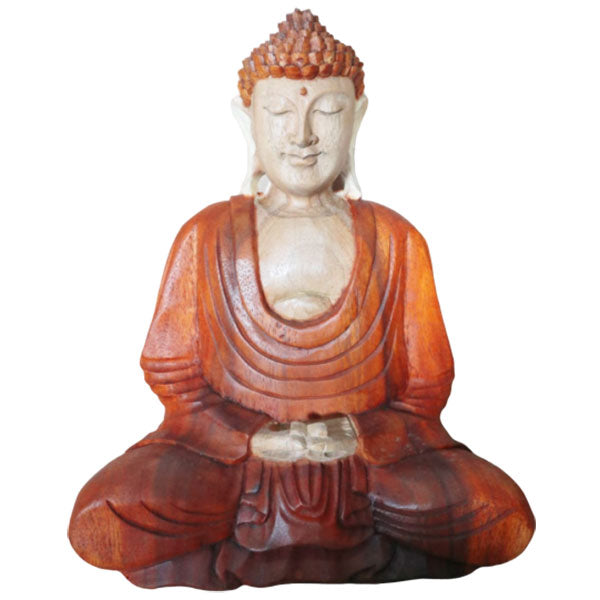 Buddha Statue Hand Carved - Meditation Figurine Essex UK