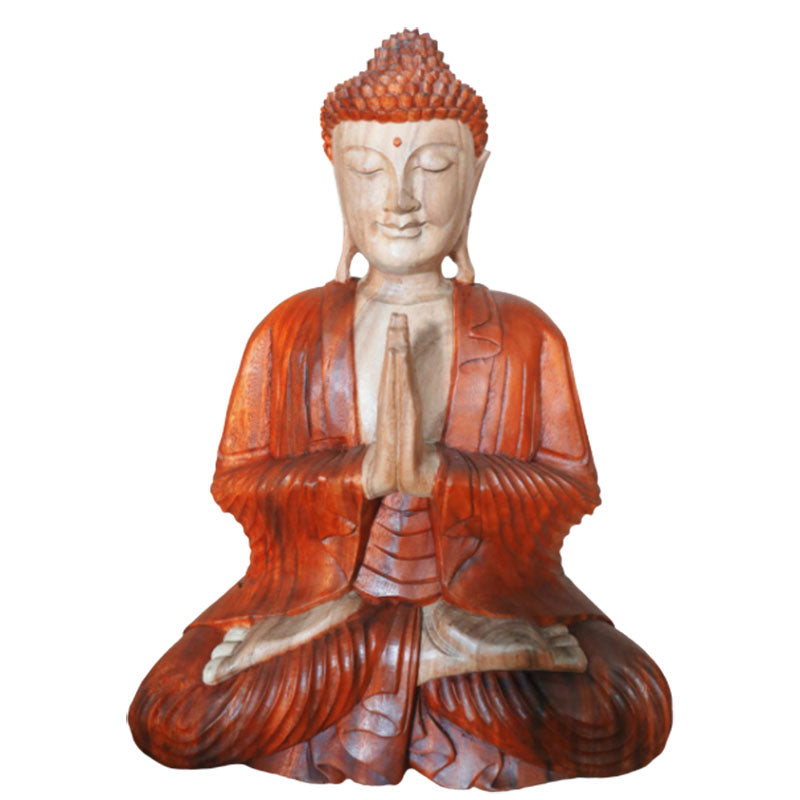 Buddha Statue Hand Carved - Meditation Figurine Essex UK