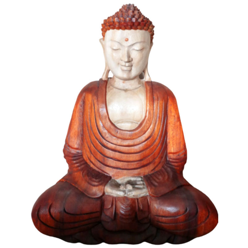 Buddha Statue Hand Carved - Meditation Figurine Essex UK