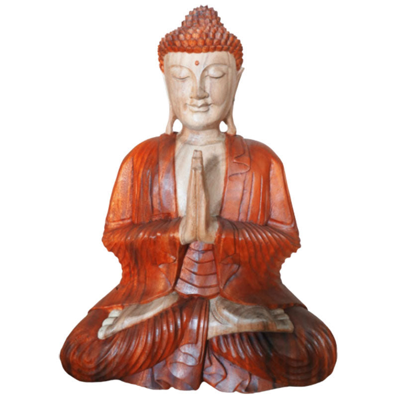 Buddha Statue Hand Carved - Meditation Figurine Essex UK
