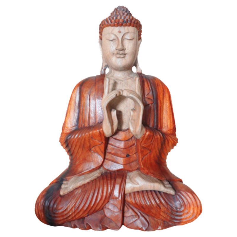Buddha Statue Hand Carved - Meditation Figurine Essex UK