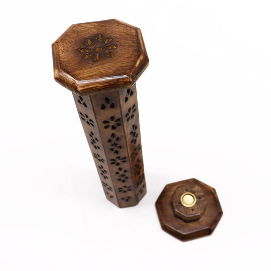 Over head view of Hex Incense holder