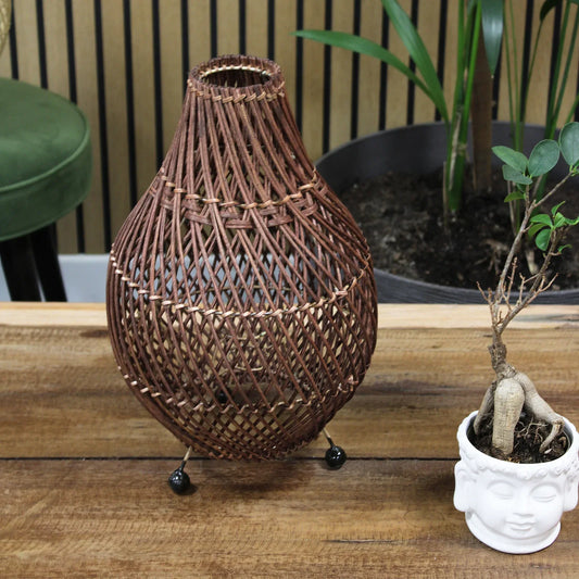 Artisanal Rattan Lamps - Handcrafted Natural Essex UK - Underground Allure