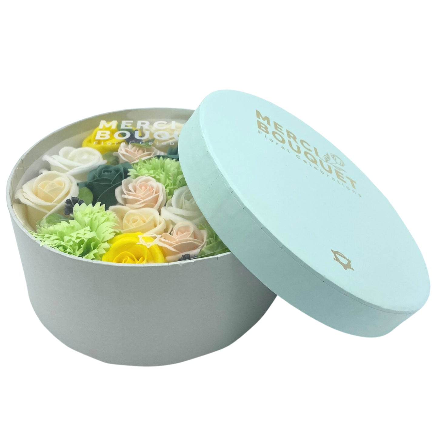 Round Box - Spring Celibrations - Yellow & Greens