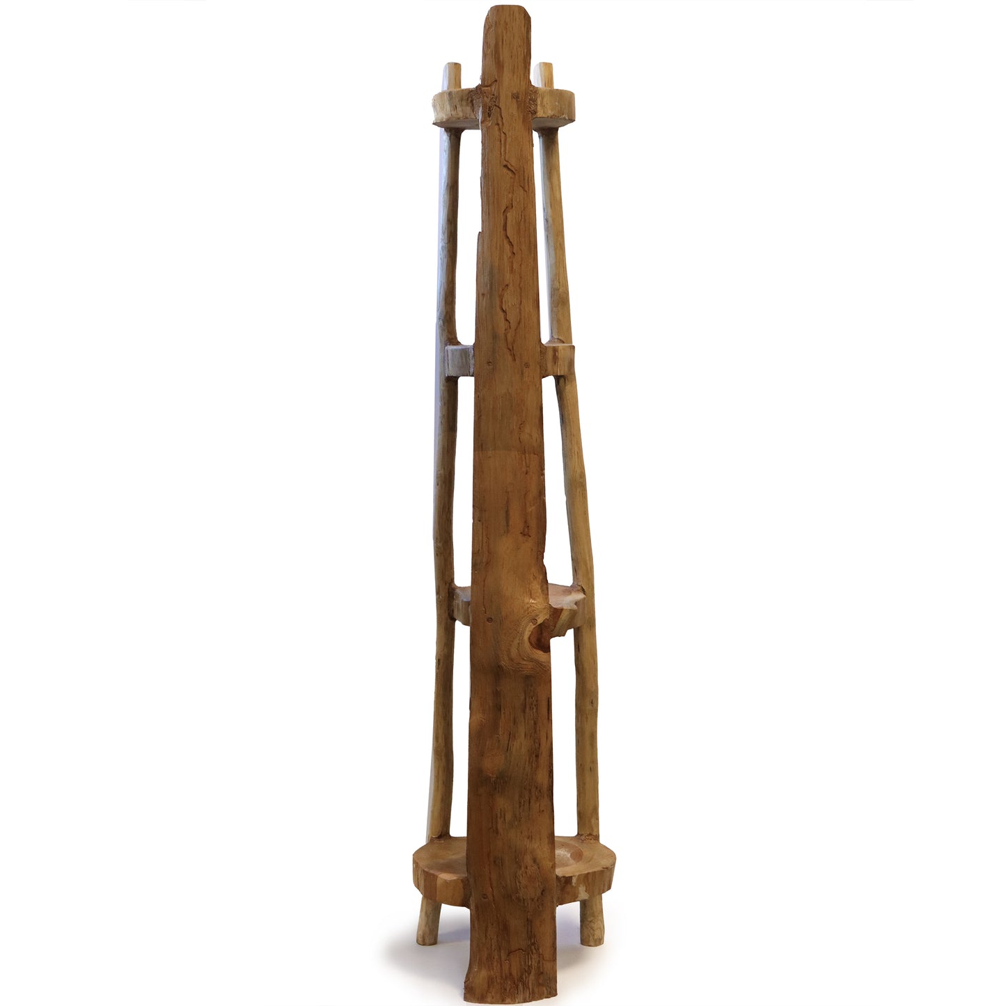 Natural Teak Corner Unit 4 Shelves