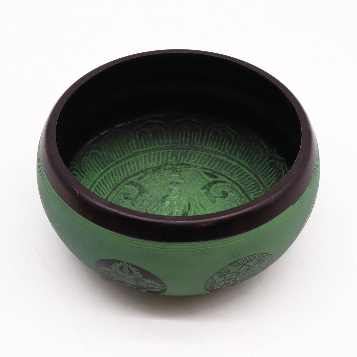 Earth Powder Singing Bowl - Blue Mantra Five Buddha - 16cm - Underground Allure