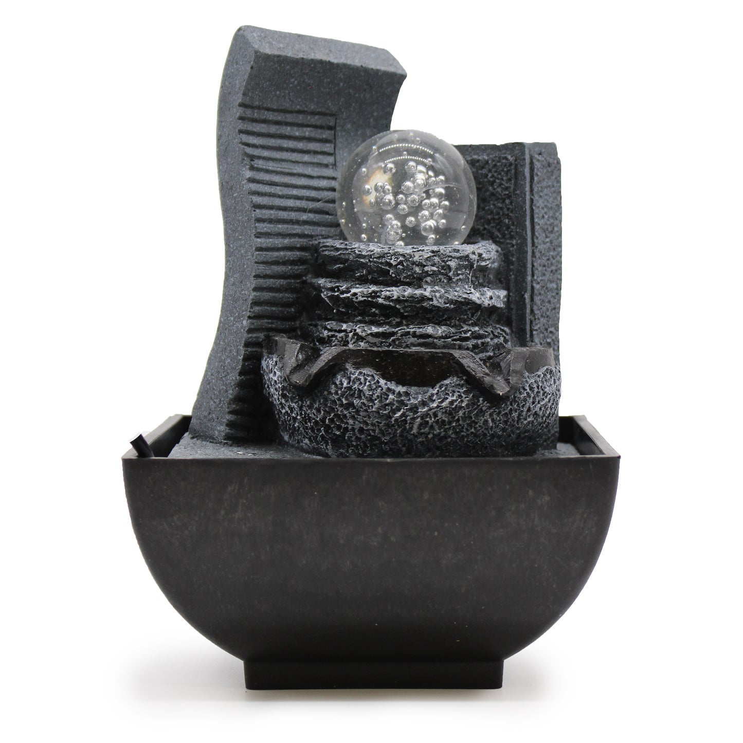 Tabletop Water Feature - 18cm - Relaxing Pouring Pots on a white background