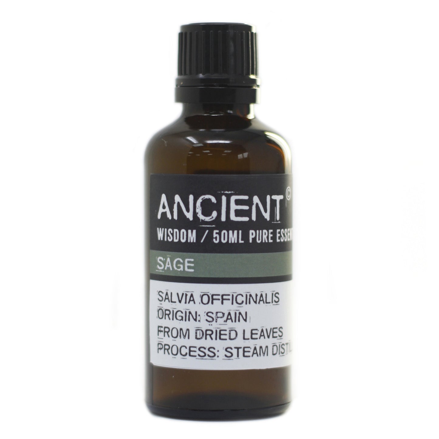 Sage Essential Oil 50ml bottle by Ancient Wisdom – Underground Allure Essex UK