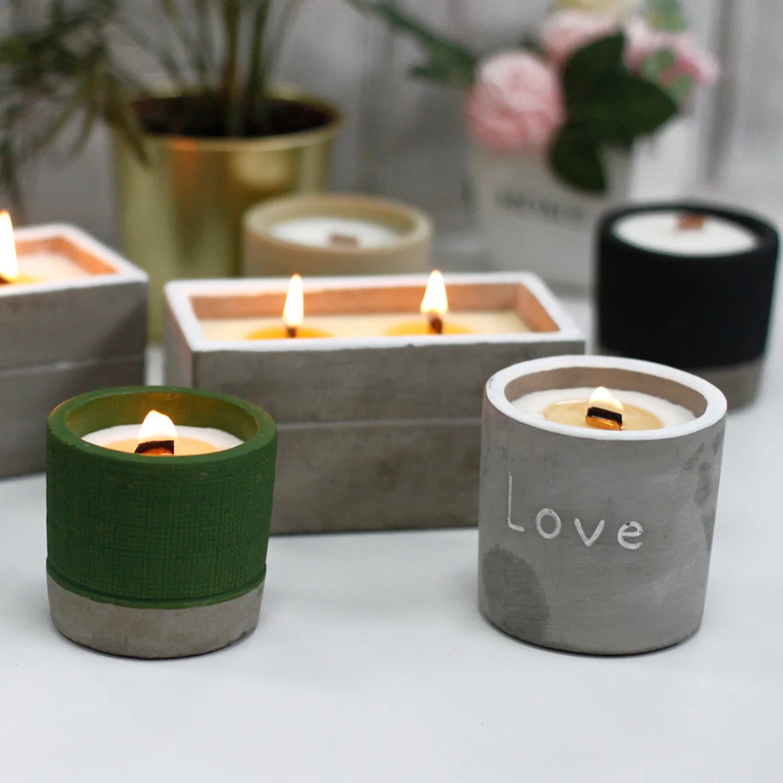 Collection of Concrete Wick Candles - Underground Allure