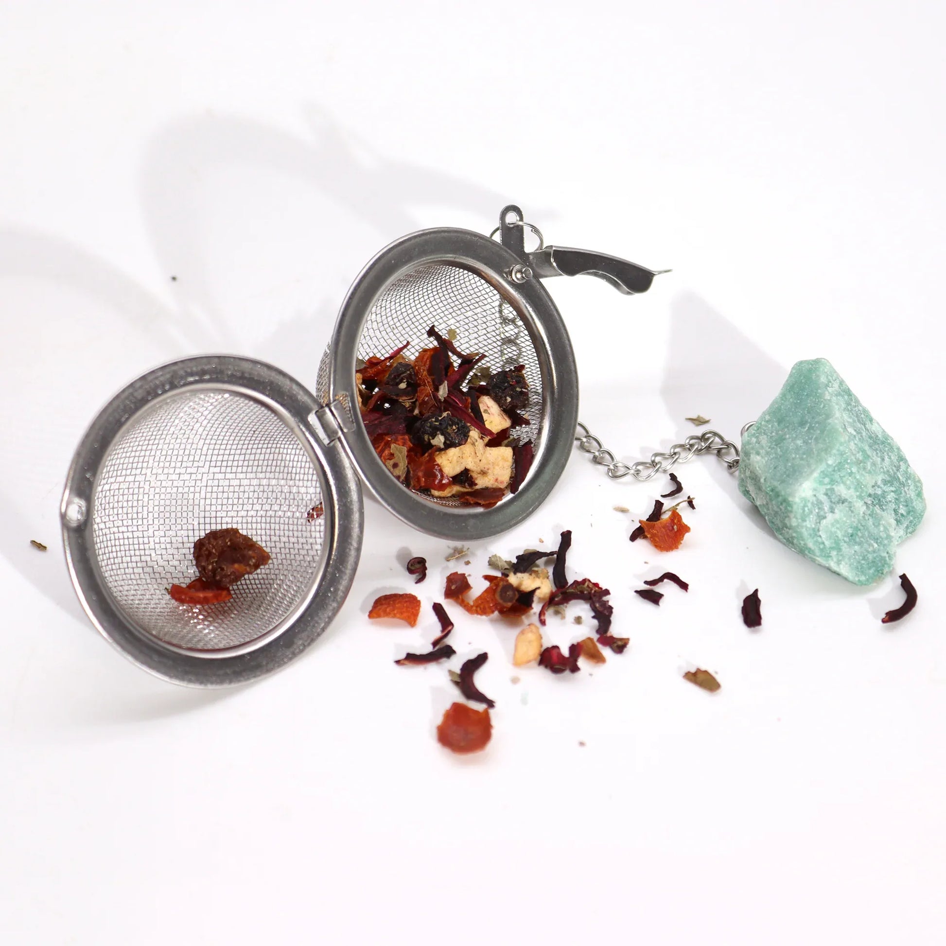 Raw Gemstone Crystal Tea Strainer – Green Aventurine - Underground Allure