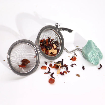 Raw Gemstone Crystal Tea Strainer – Green Aventurine - Underground Allure