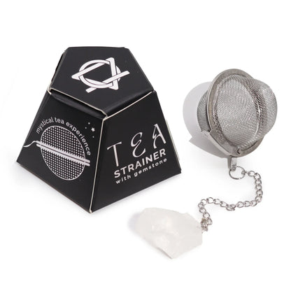 Raw Gemstone Crystal Tea Strainer – Rock Quartz - Underground Allure