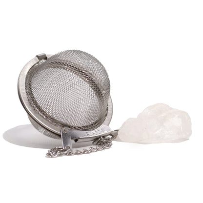 Raw Gemstone Crystal Tea Strainer – Rock Quartz - Underground Allure