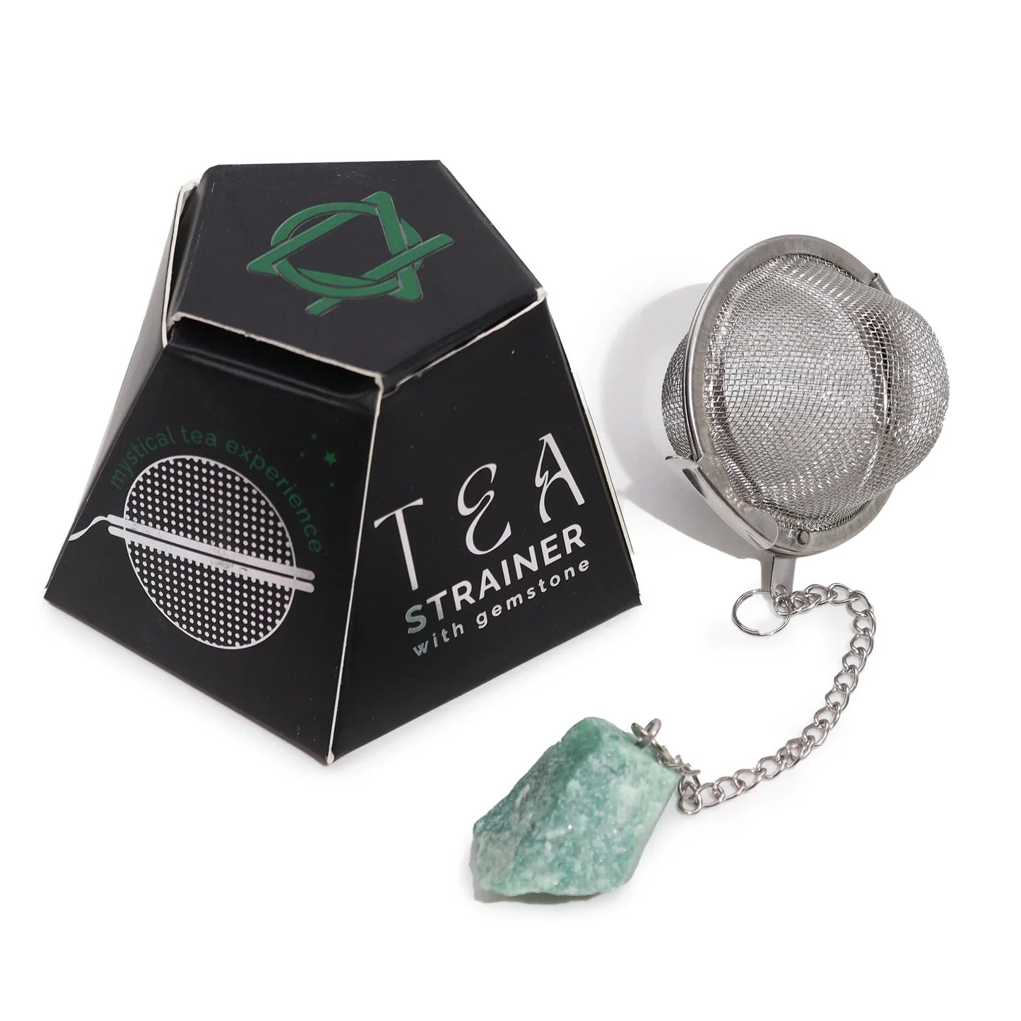 Raw Gemstone Crystal Tea Strainer – Green Aventurine - Underground Allure
