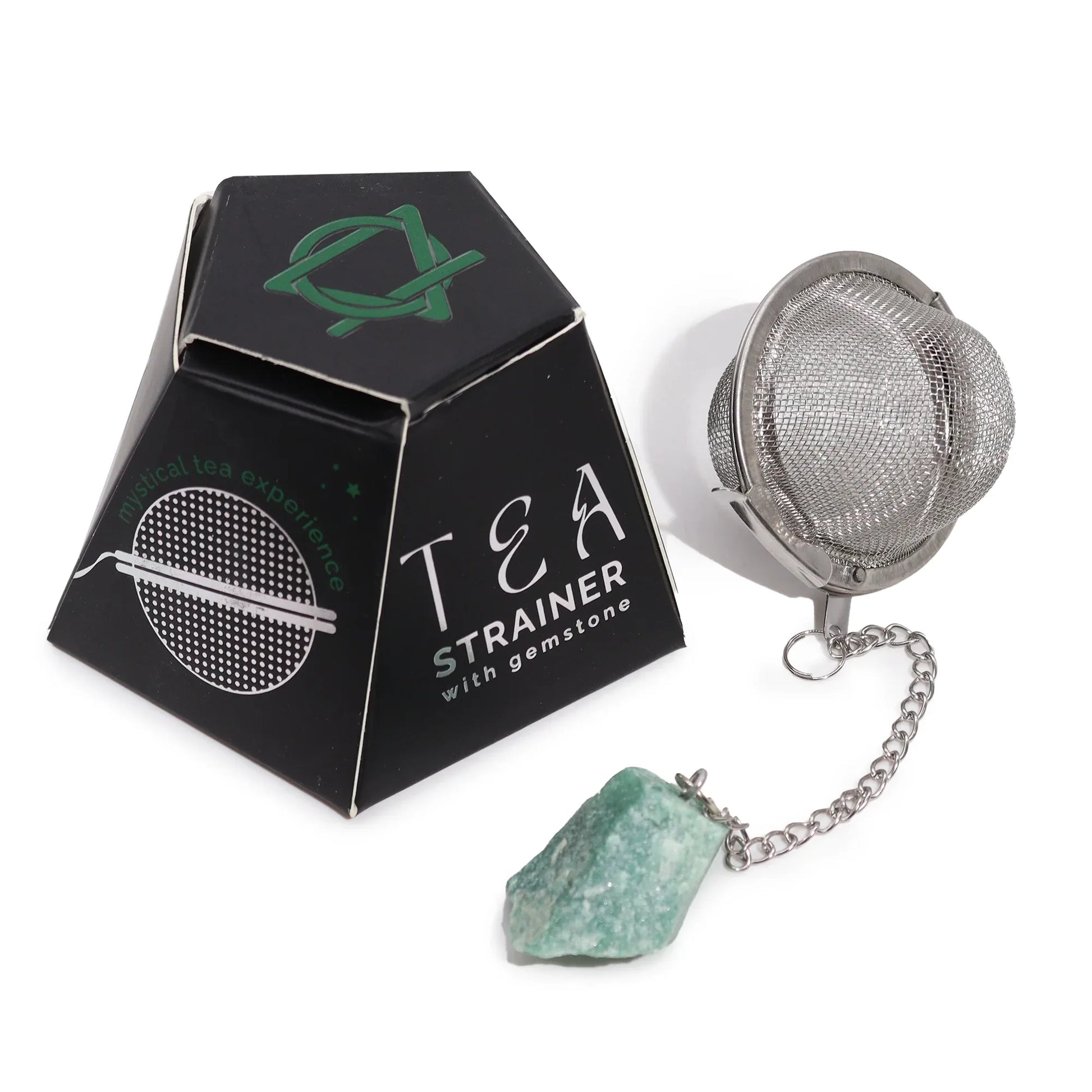 Raw Gemstone Crystal Tea Strainer – Green Aventurine - Underground Allure