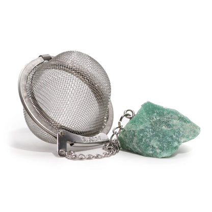 Raw Gemstone Crystal Tea Strainer – Green Aventurine - Underground Allure