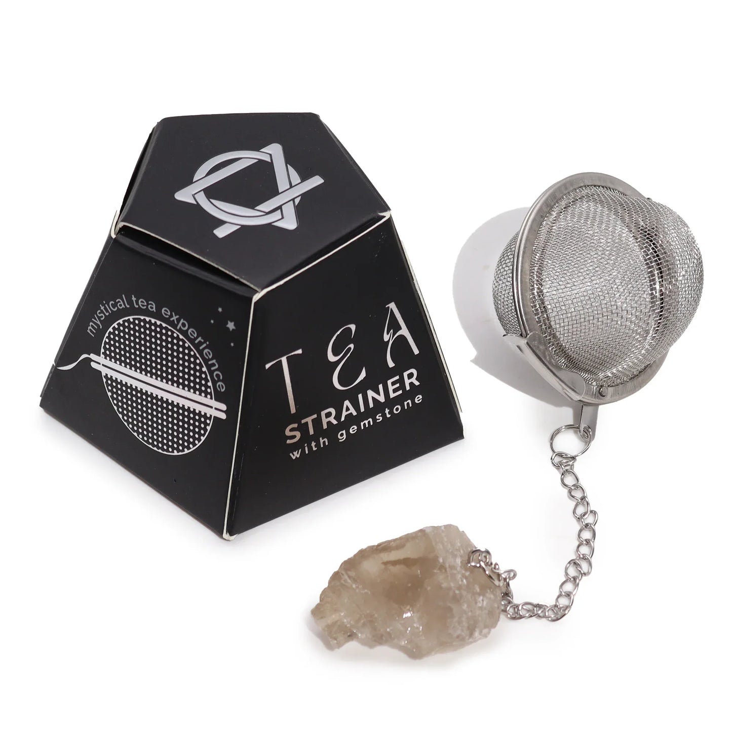 Raw Gemstone Crystal Tea Strainer – Smoky Quartz - Underground Allure