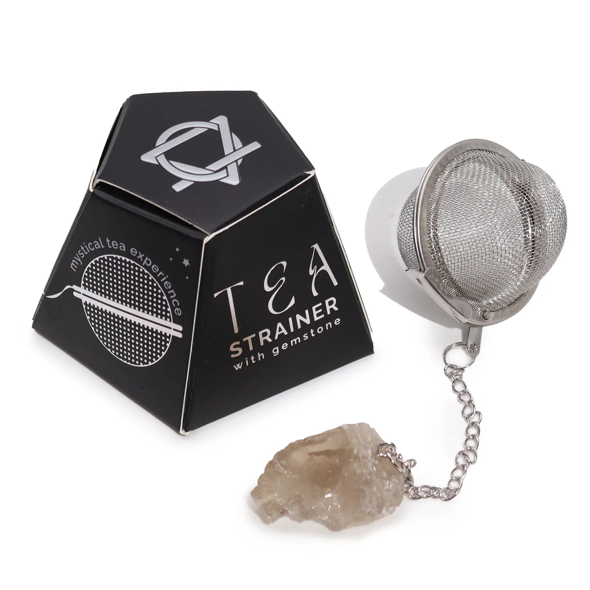 Raw Gemstone Crystal Tea Strainer – Smoky Quartz - Underground Allure