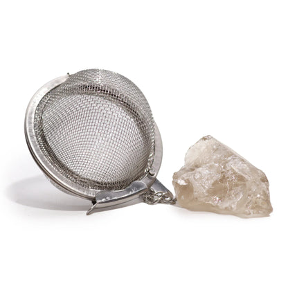 Raw Gemstone Crystal Tea Strainer – Smoky Quartz - Underground Allure