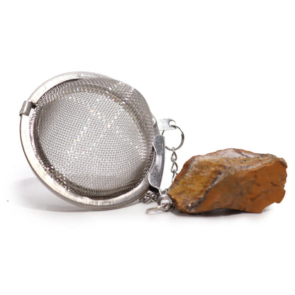 Raw Gemstone Crystal Tea Strainer – Gold Tiger’s Eye - Underground Allure