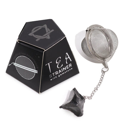 Raw Gemstone Crystal Tea Strainer – Black Obsidian - Underground Allure