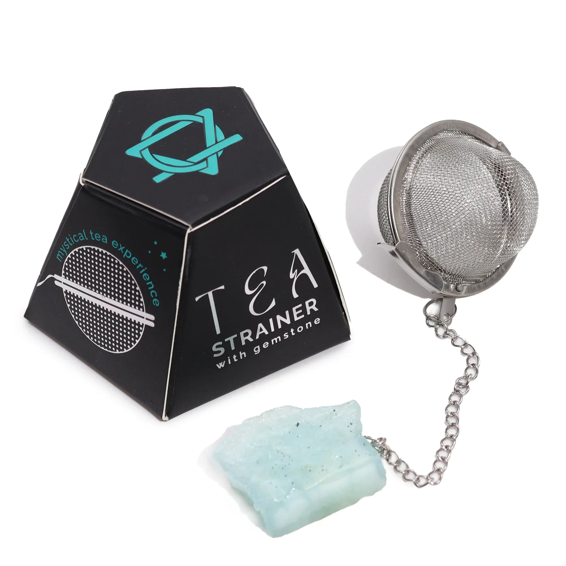 Raw Gemstone Crystal Tea Strainer – Aquamarine - Underground Allure