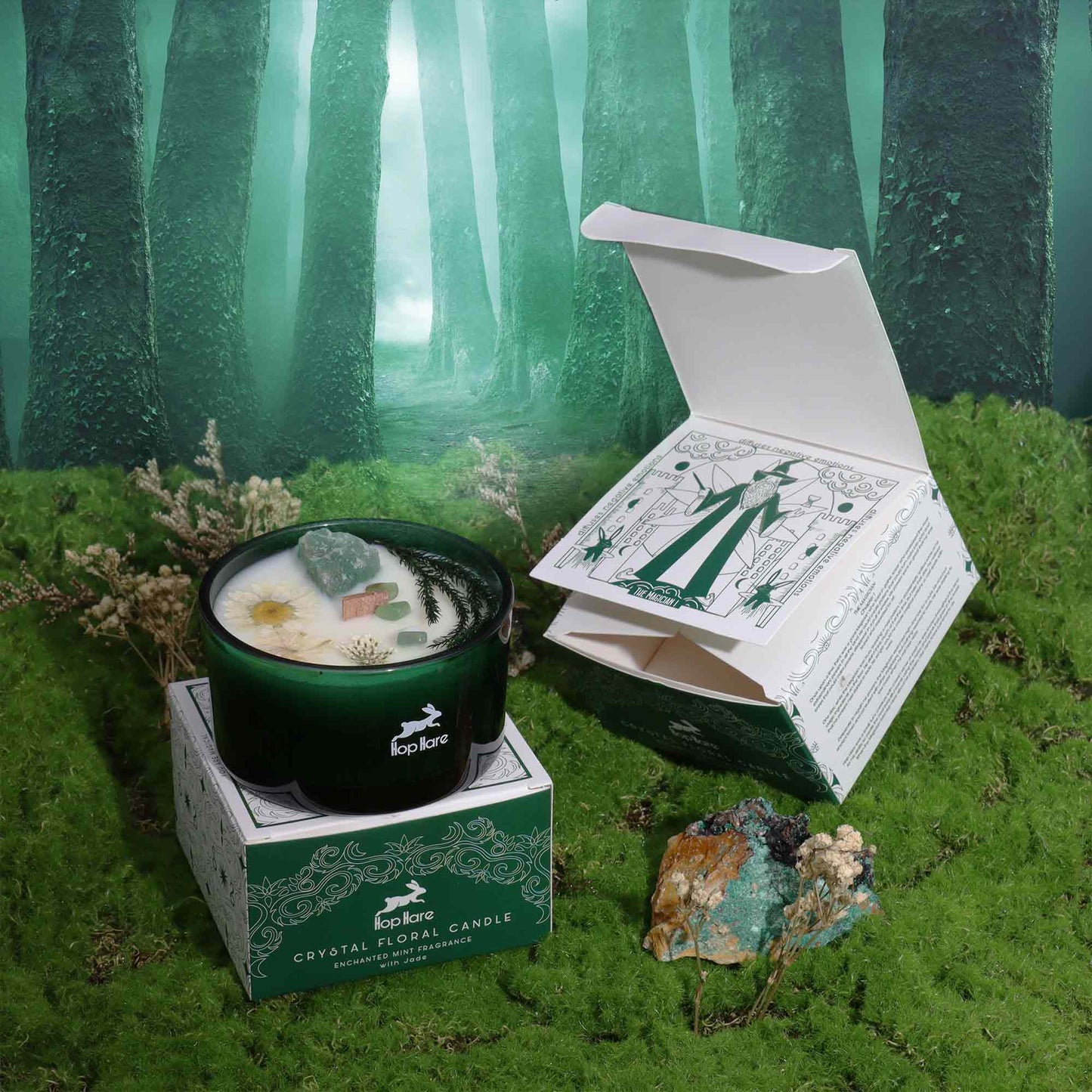 Hop Hare Crystal Magic Flower Candle – The Magician