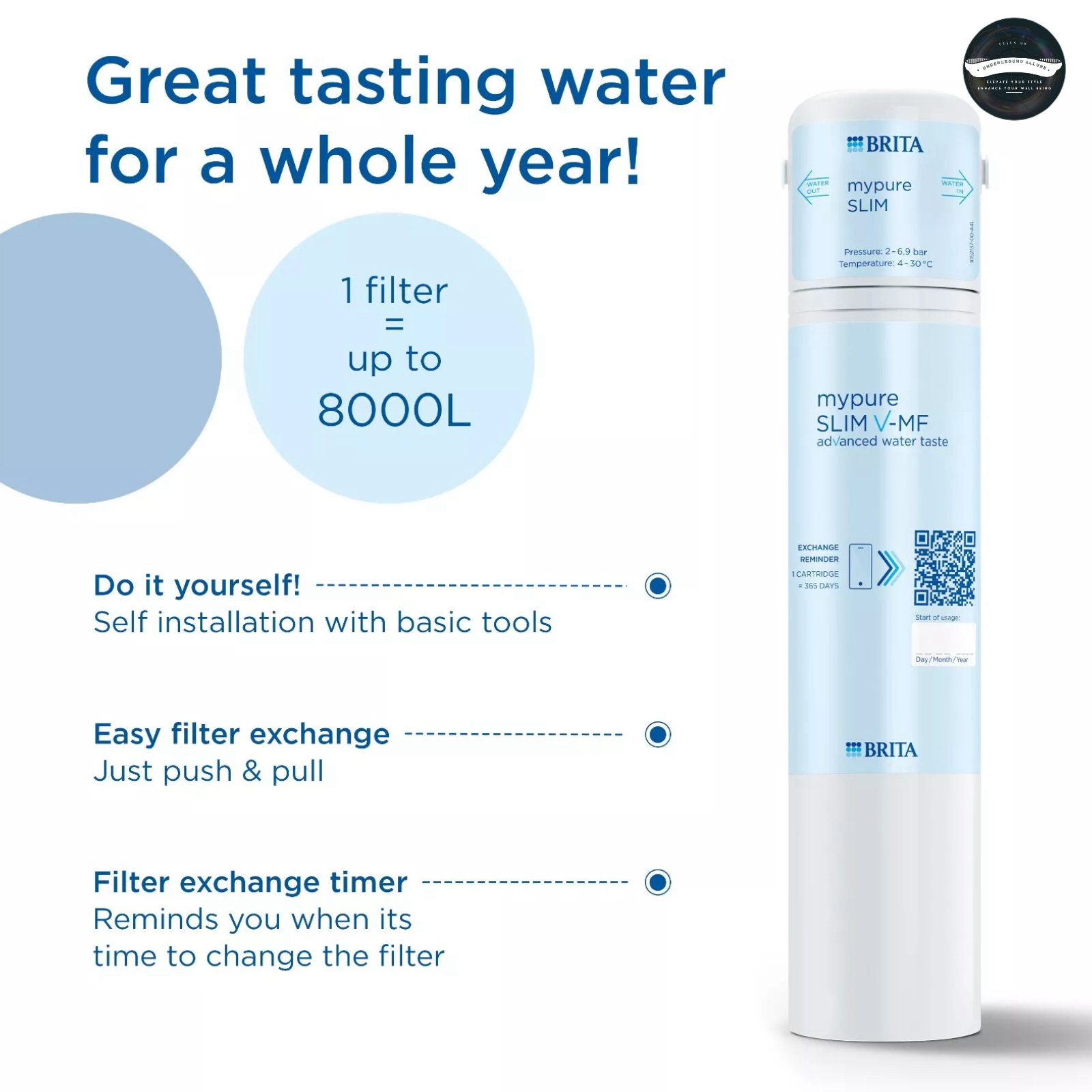 BRITA Mypure SLIM V-MF water filter system