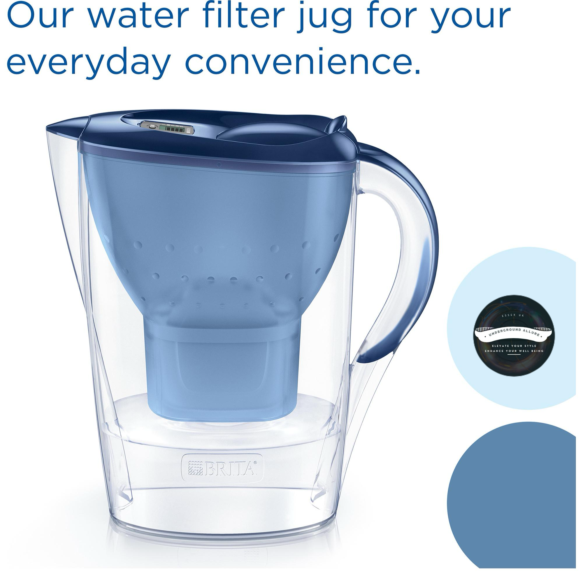 BRITA Water Filter Fridge Jug Marella 2.4L White +  MAXTRA PRO Filters