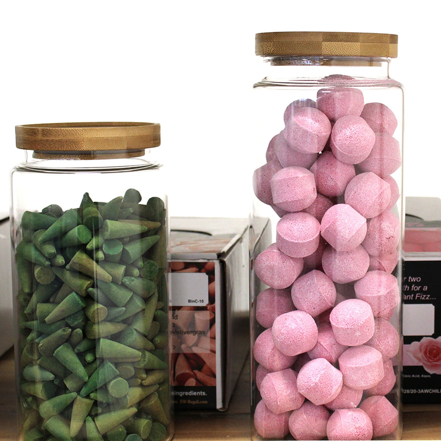 Bamboo Glass Jars UK – Eco Storage for Food, Herbs & Gifts / Underground Allure,UK,Essex