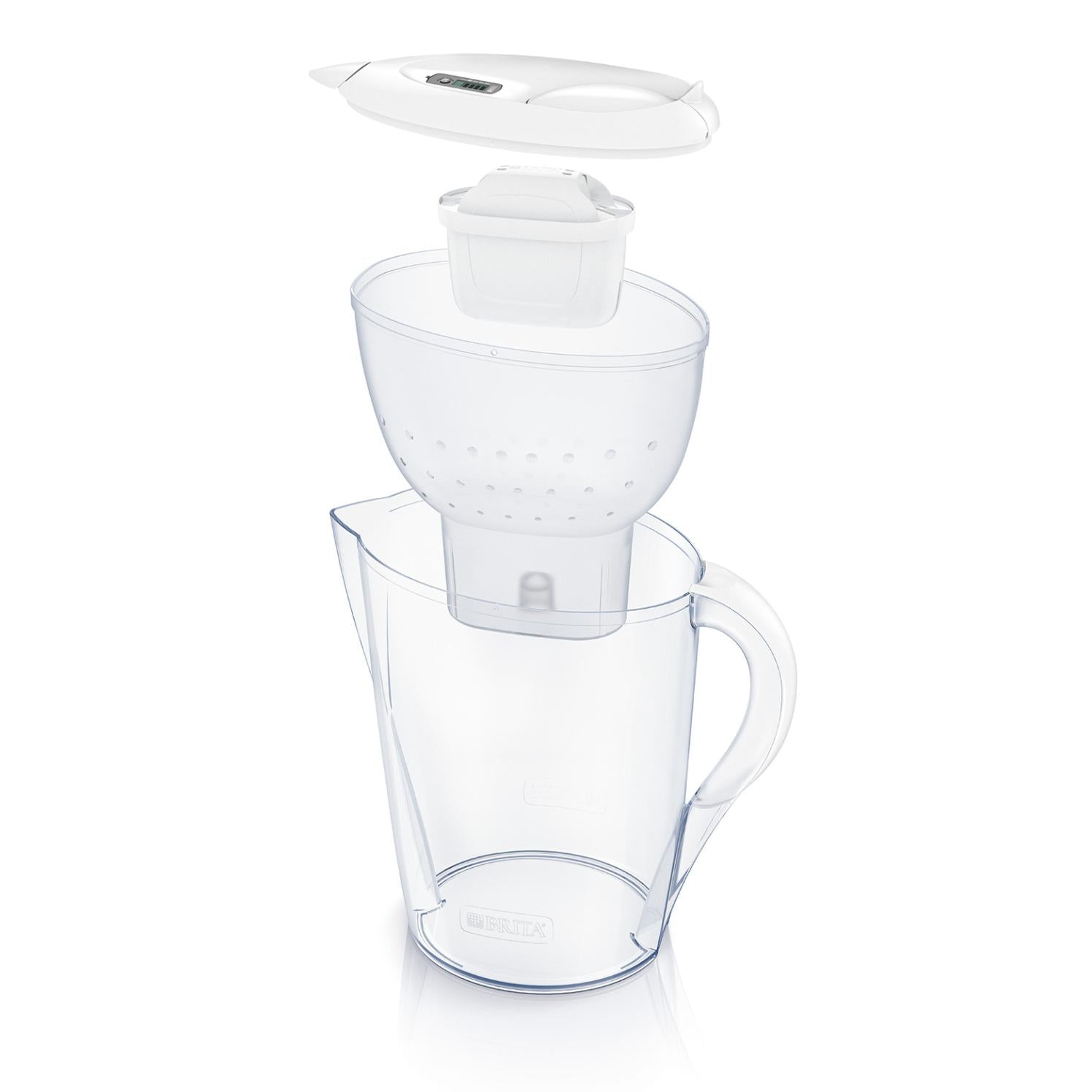 BRITA Water Filter Fridge Jug Marella 2.4L White +  MAXTRA PRO Filters