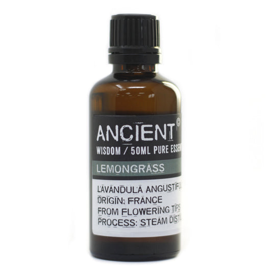 Lemongrass Essential Oil 50ml bottle by Ancient Wisdom – Underground Allure Essex UK