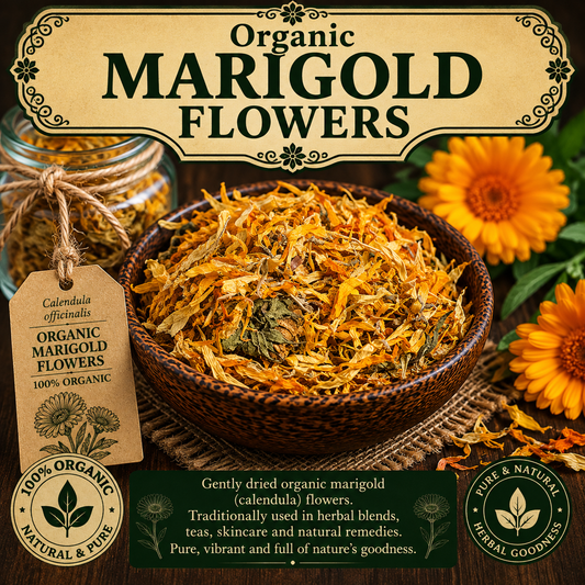 Organic Marigold Flowers (Calendula)