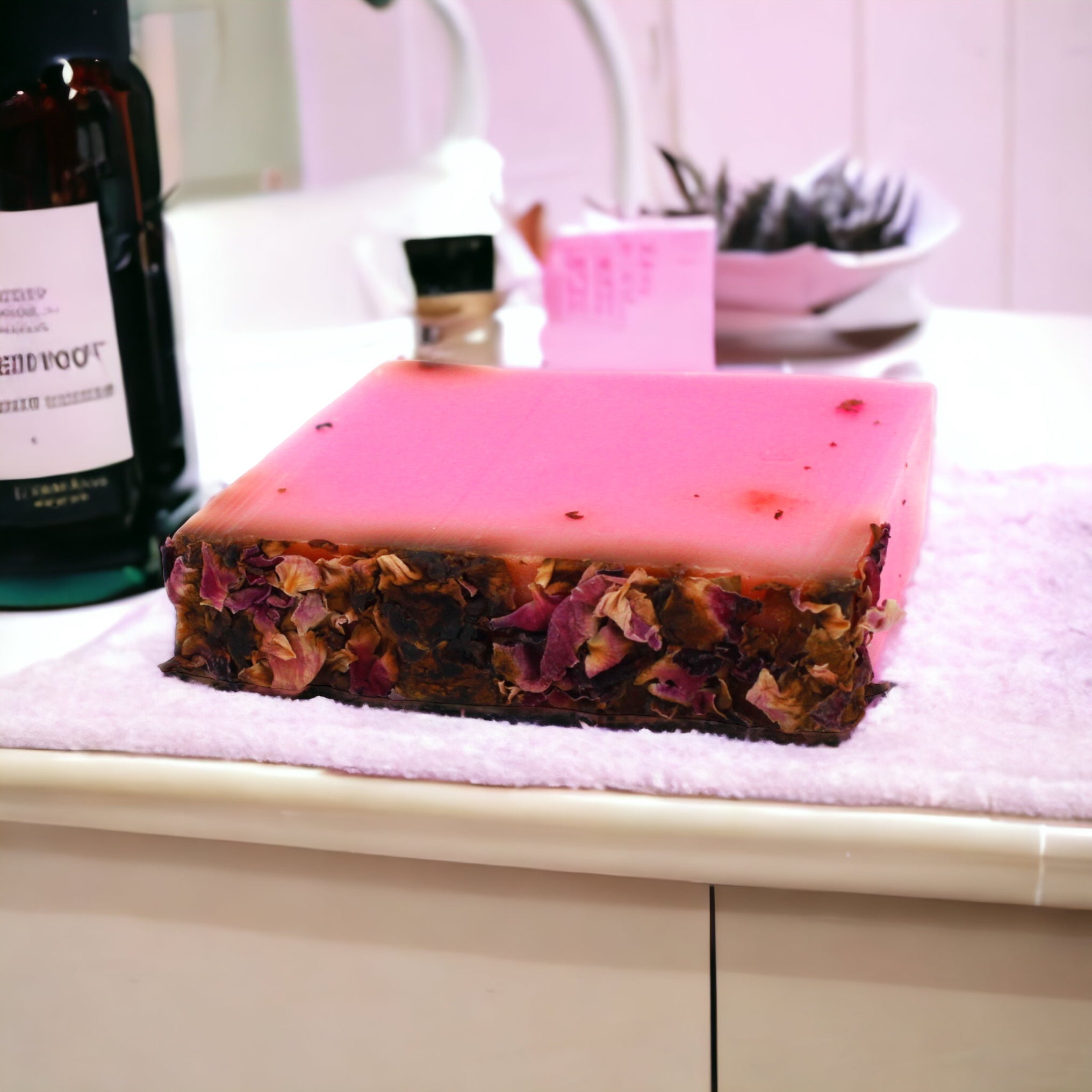 Rose & Rose Petals - Soap Loaf