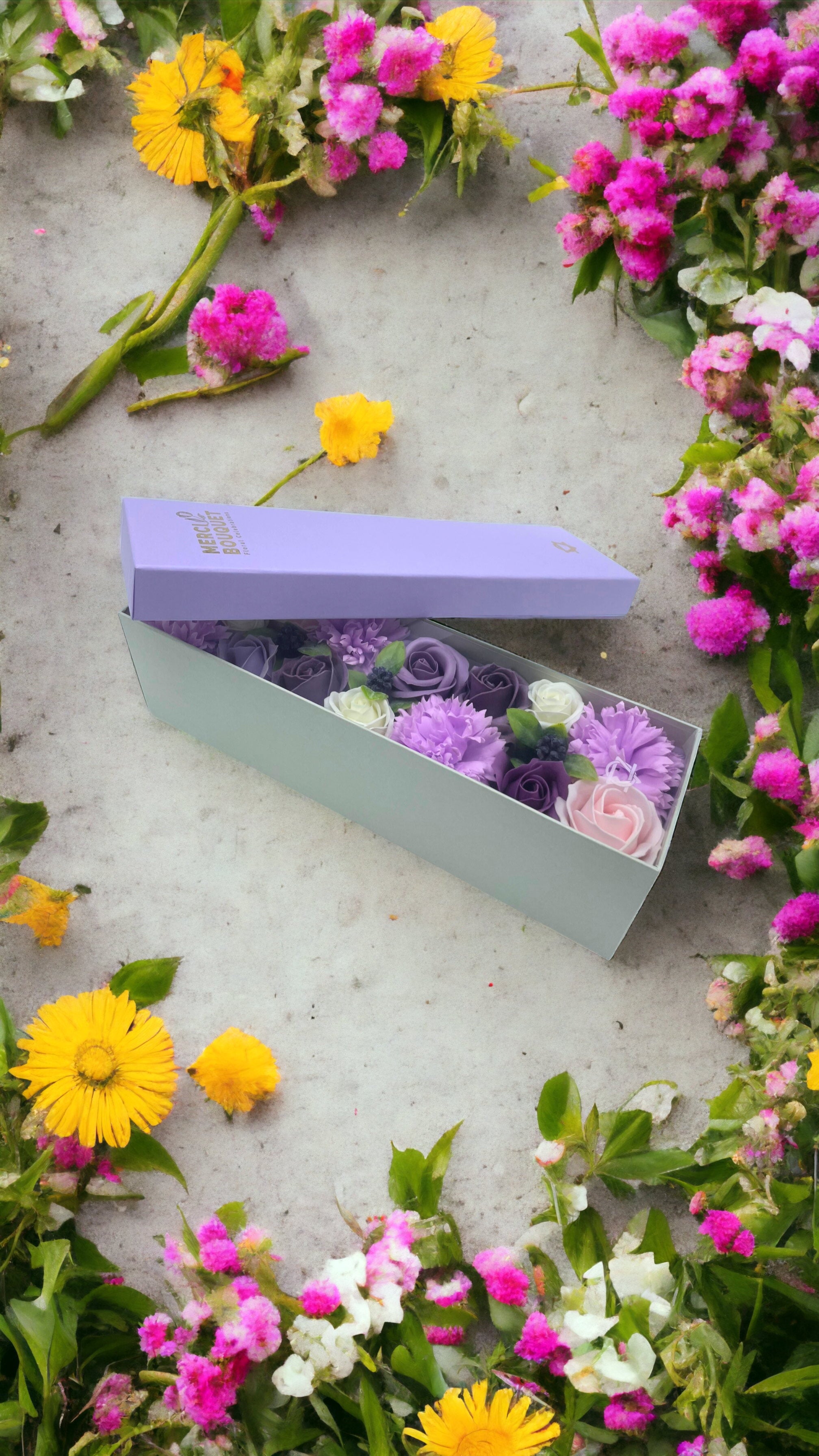 Long Box - Lavender Rose & Carnation