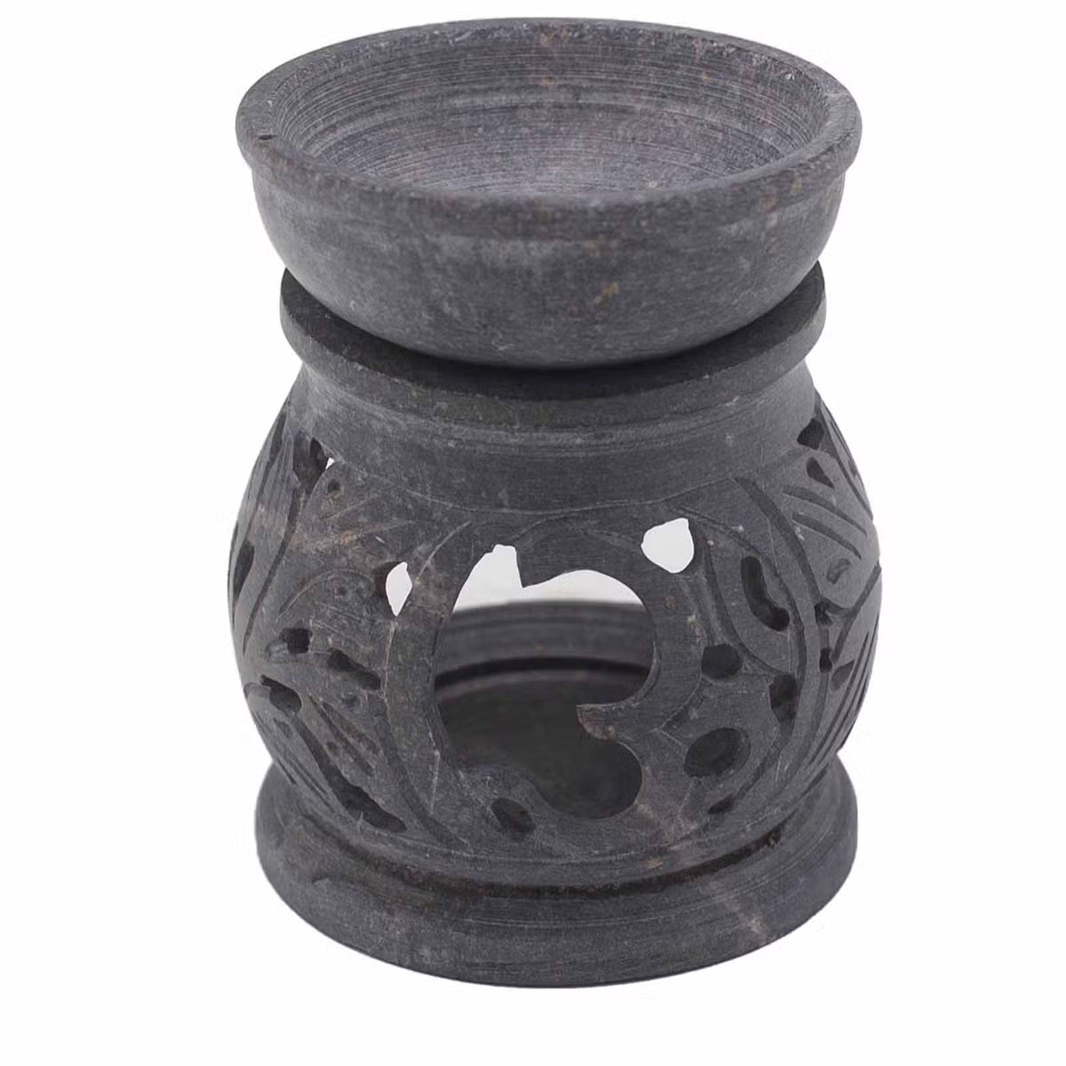 Small Om Soapstone Oil Burner - 8cm