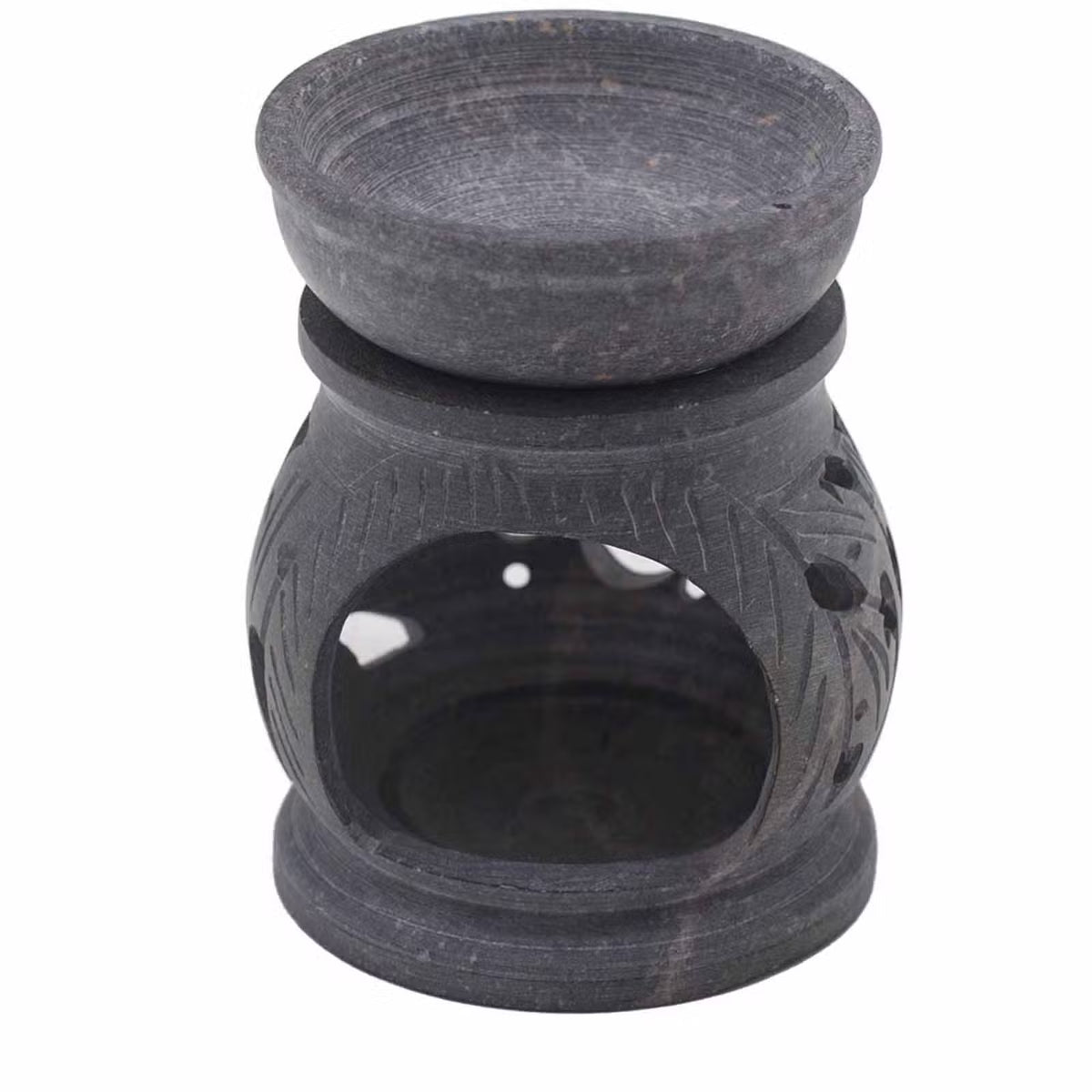 Small Om Soapstone Oil Burner - 8cm